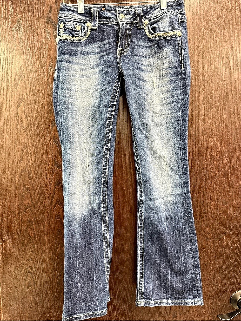 Miss Me Angel Wing Embellished Bootcut Jeans- 28